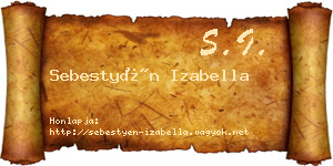 Sebestyén Izabella névjegykártya